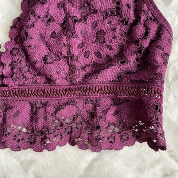 Victoria’s Secret | Body By Victoria Maroon Longline Lace Bralette | Size Small - Picture 4 of 10